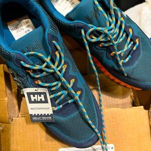 HH Helly Hansen Helly Tech Waterproof Blue Orange Sneakers Size 8